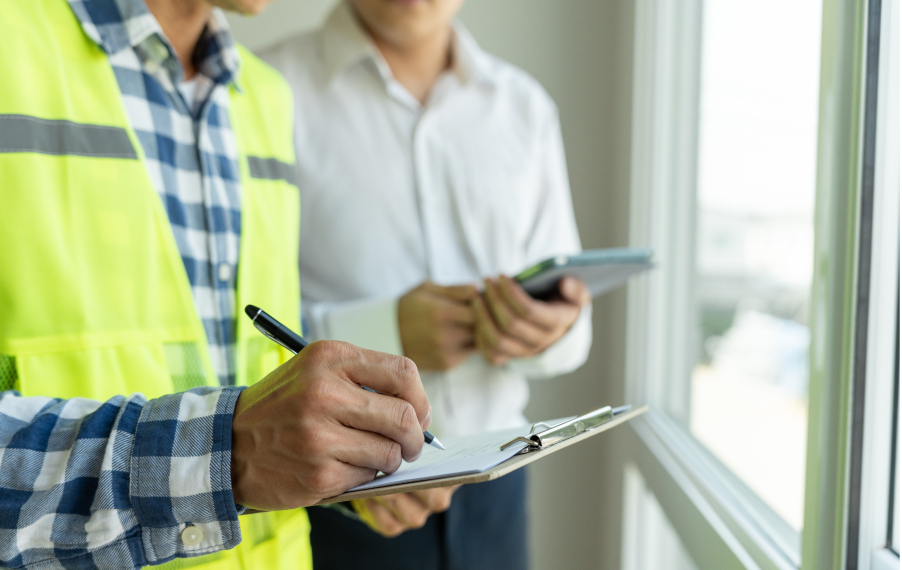 Property Manager inspecting development