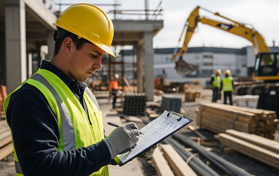 Property Manager inspecting a residential development