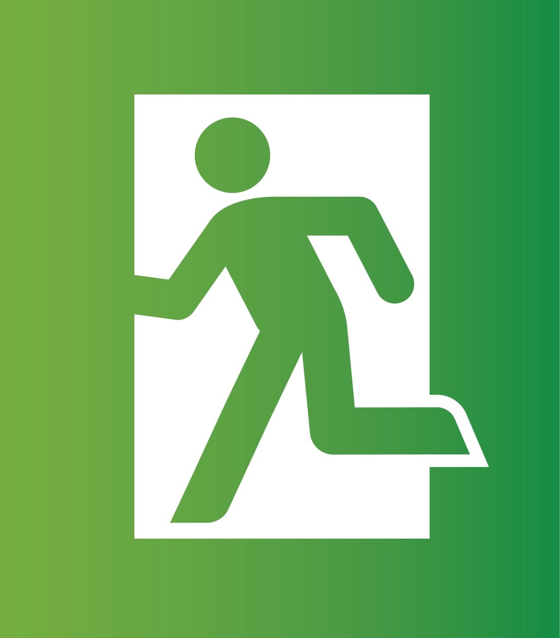 Fire exit illustration