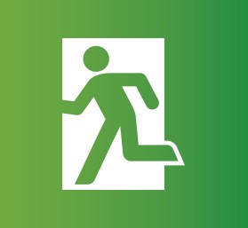 Fire exit illustration