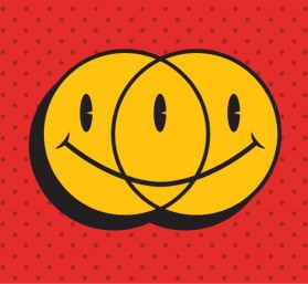 Abstract illustration of smiley face