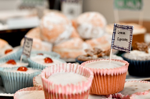 Variety of cupcakes flavours on table