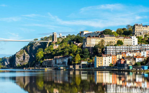 Riverbank view of Bristol