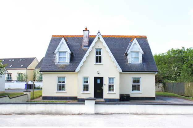 External view of semi-detached house driveway