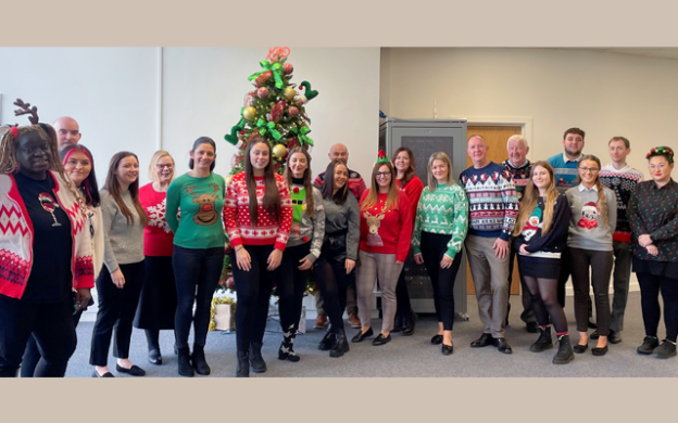 Gateway Employees wearing Christmas jumpers