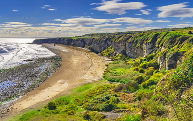 View of coastline in Durham