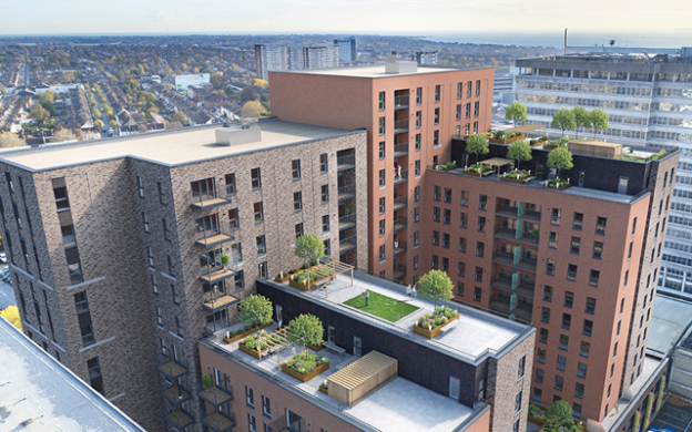 Aerial view of Residential blocks exterior