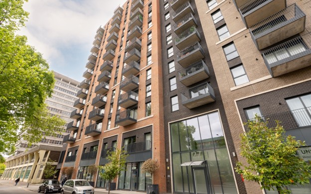 Exterior of residential apartment blocks